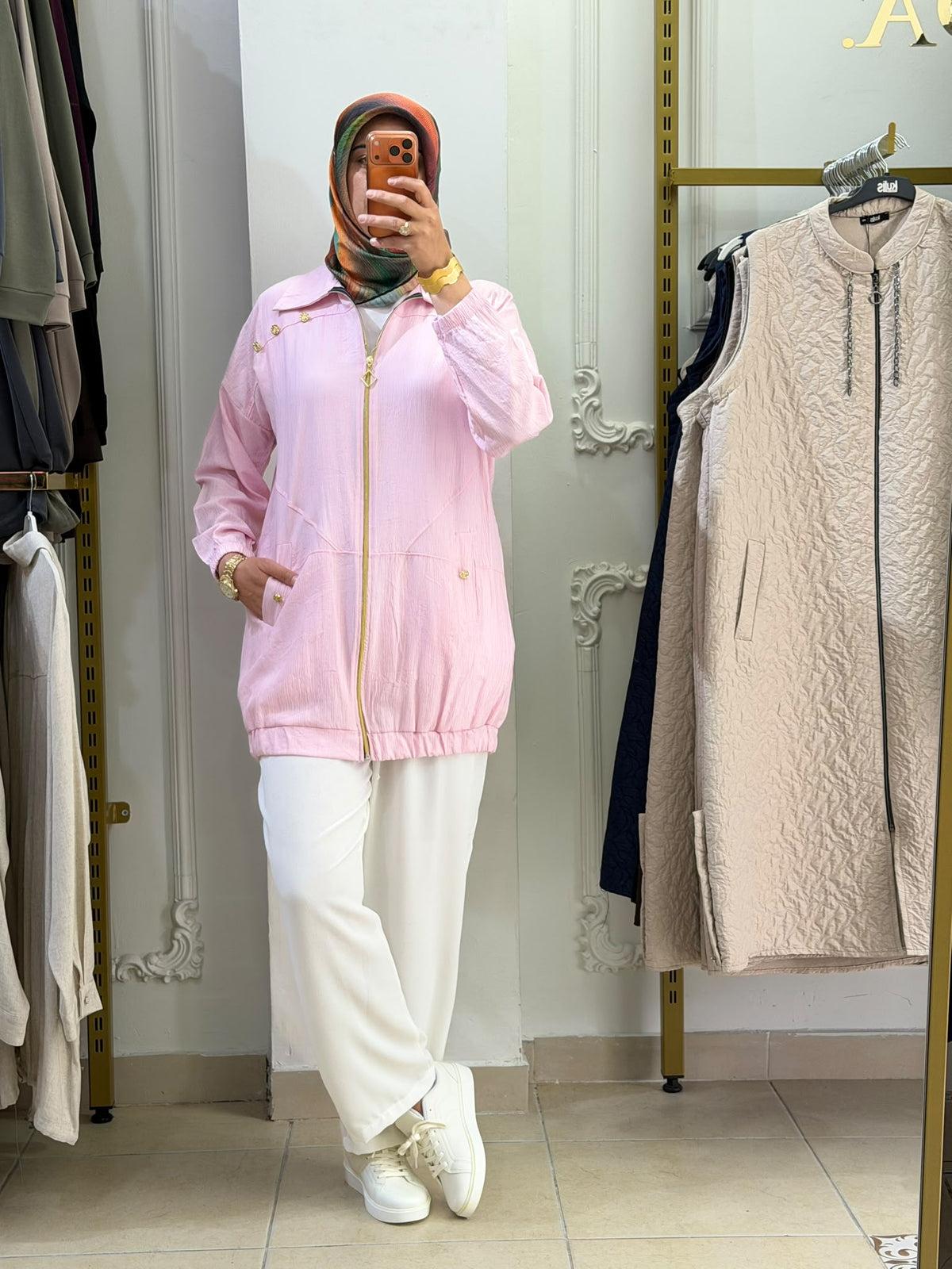 Fermuarlı Modal Kap 1029 — Pembe [stokoz:4atWMD8WPKU4JRlk9biz%3APembe%3A1%3A1o0yfby]