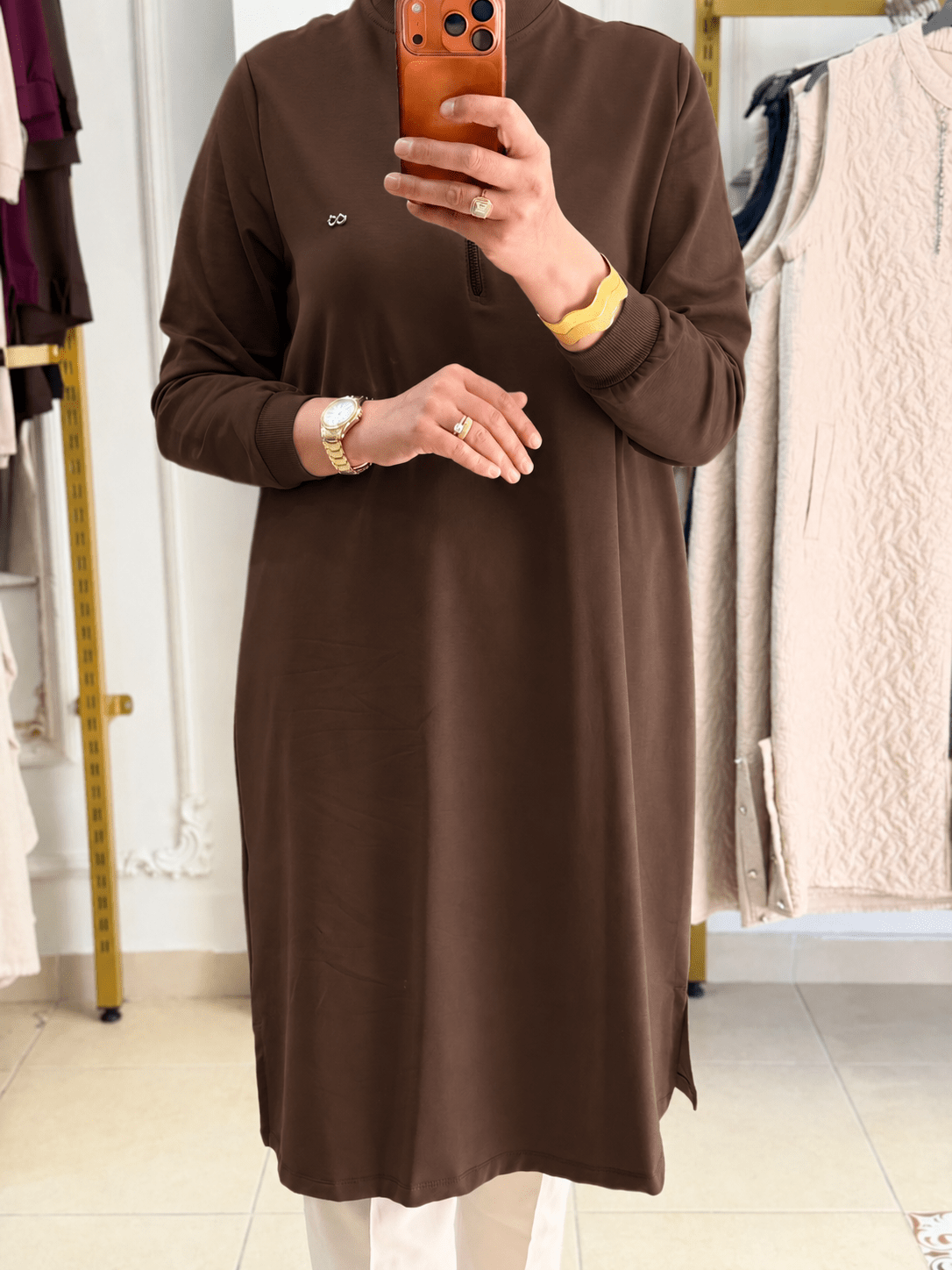 Kado Fermuarlı Tunik 1010 — Kahverengi [stokoz:Y2J5SMrPCXKJgJfyQpgI%3AKahverengi%3A2%3Aglk6a0]