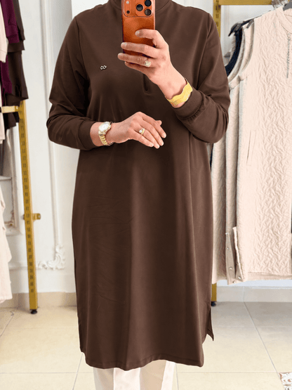 Kado Fermuarlı Tunik 1010 — Kahverengi [stokoz:Y2J5SMrPCXKJgJfyQpgI%3AKahverengi%3A2%3Aglk6a0]