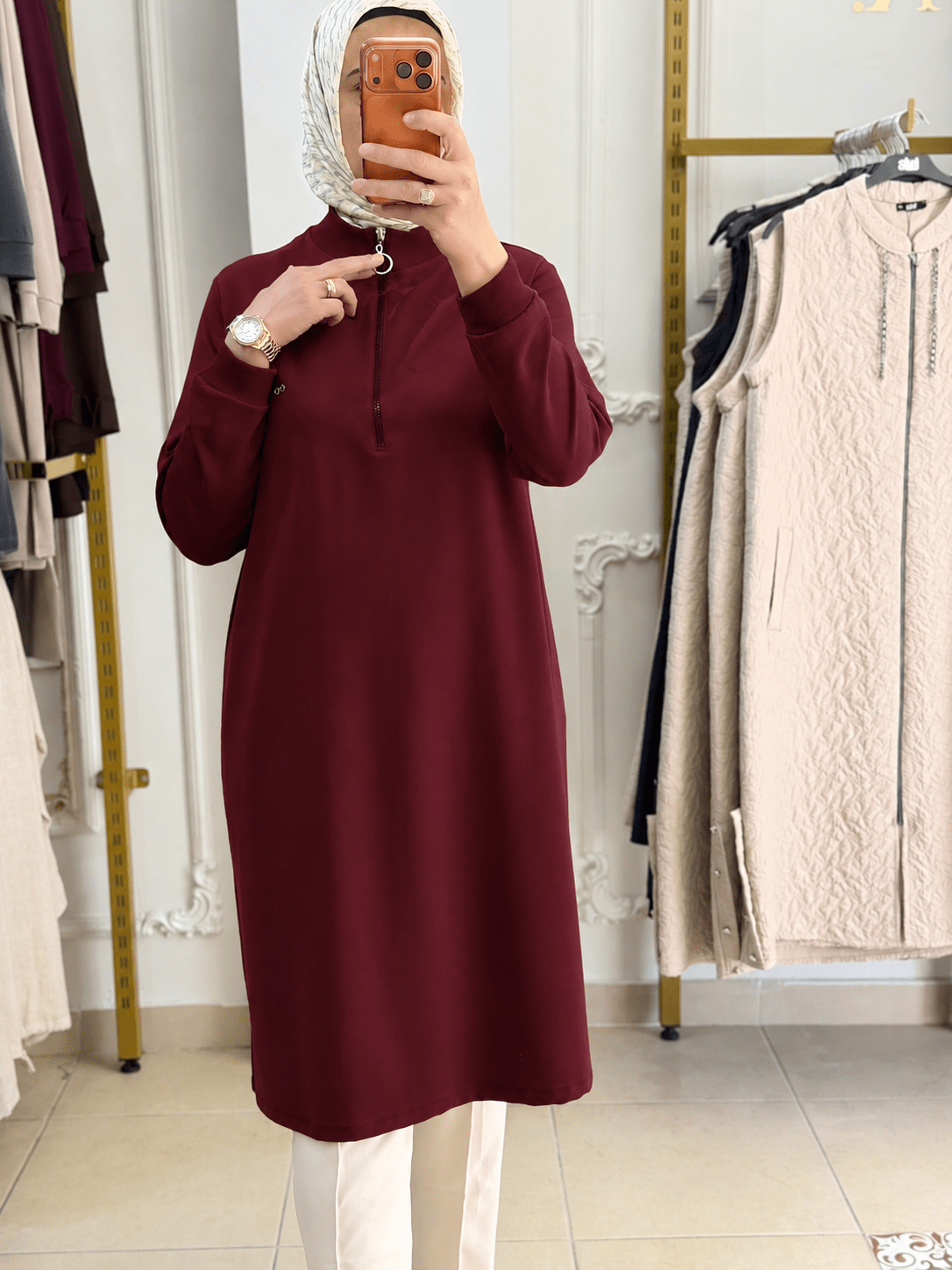 Kado Fermuarlı Tunik 1010 — Bordo [stokoz:Y2J5SMrPCXKJgJfyQpgI%3ABordo%3A1%3A4y31tx]