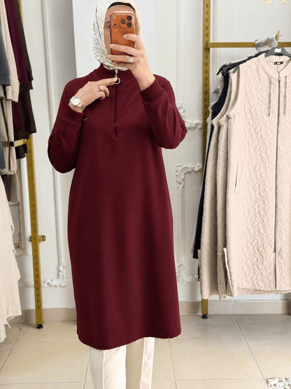 Kado Fermuarlı Tunik 1010 — Bordo [stokoz:Y2J5SMrPCXKJgJfyQpgI%3ABordo%3A1%3A4y31tx]