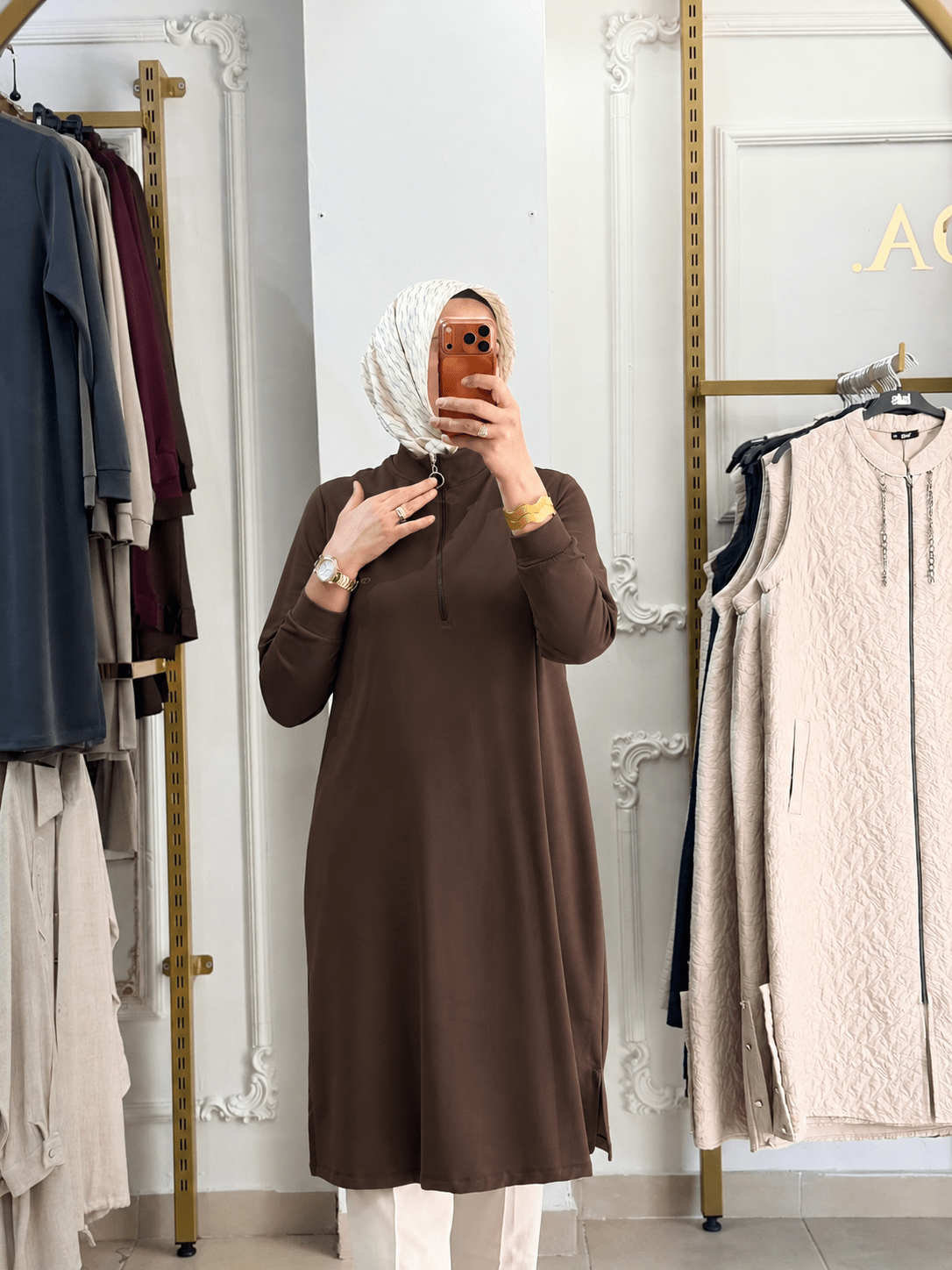 Kado Fermuarlı Tunik 1010 — Kahverengi [stokoz:Y2J5SMrPCXKJgJfyQpgI%3AKahverengi%3A1%3Aa92fy9]