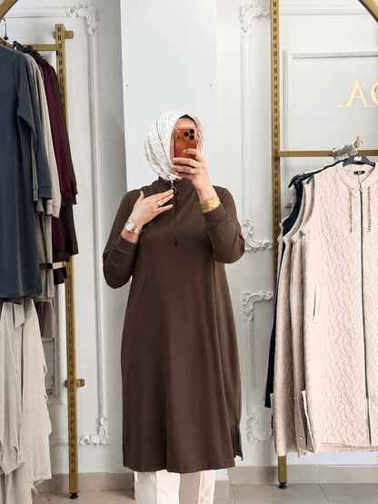 Kado Fermuarlı Tunik 1010 — Kahverengi [stokoz:Y2J5SMrPCXKJgJfyQpgI%3AKahverengi%3A1%3Aa92fy9]