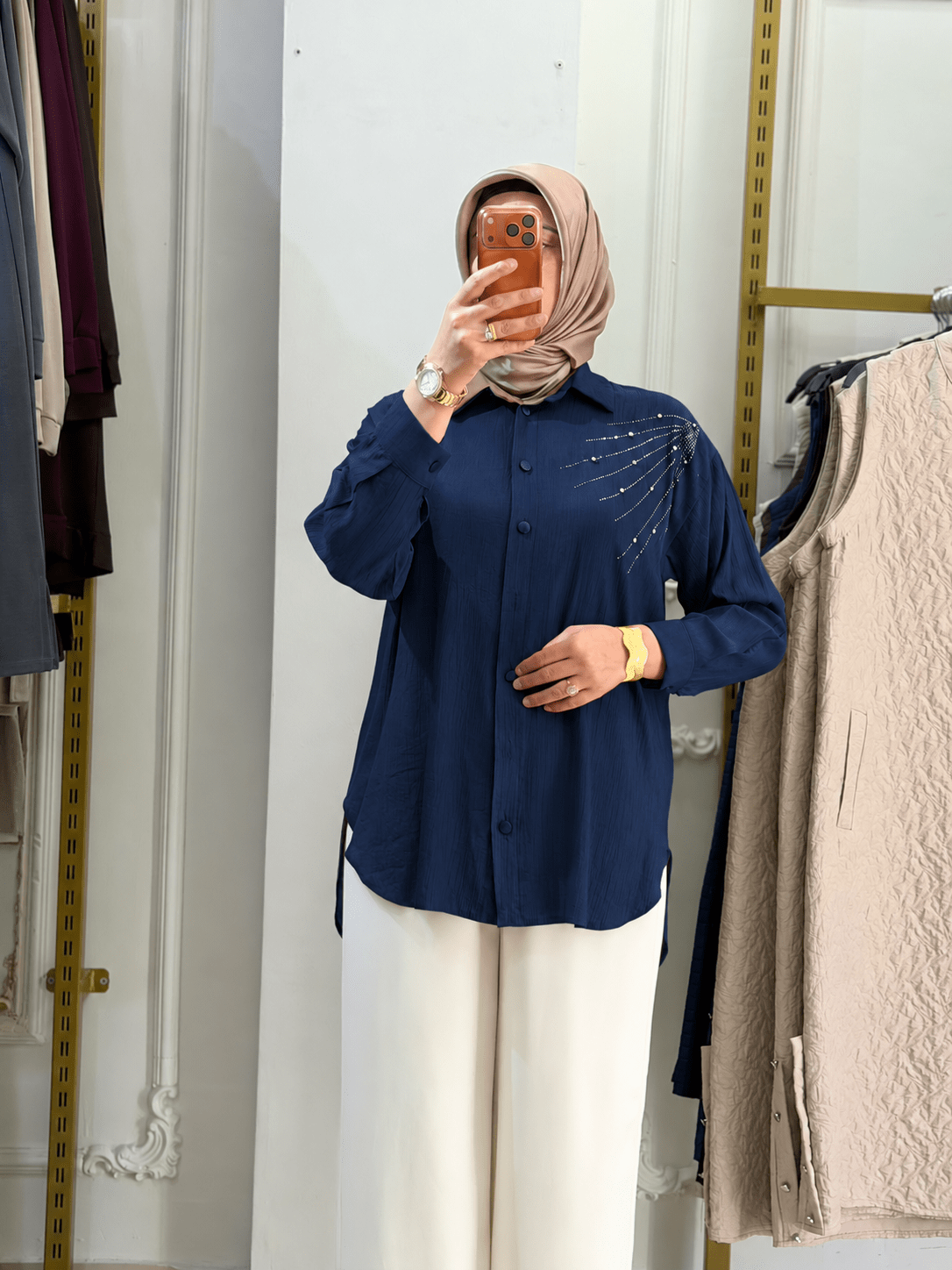 Taş Detay Gömlek 1019 — Lacivert [stokoz:gIlJLf1w9XVyC78jLSQI%3ALacivert%3A1%3A2rp62f]