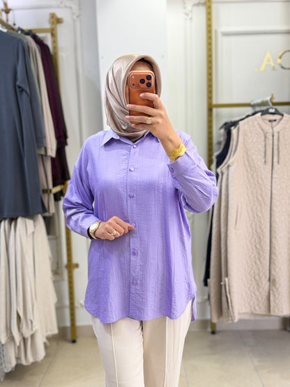 ÇİLEK GÖMLEK 1017 — Lila [stokoz:mnA2dw54GoMuRBuPuf2M%3ALila%3A1%3A17km5cs]