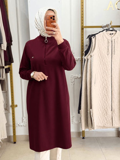 Kado Fermuarlı Tunik 1010 — Bordo [stokoz:Y2J5SMrPCXKJgJfyQpgI%3ABordo%3A0%3A11cq0lp]