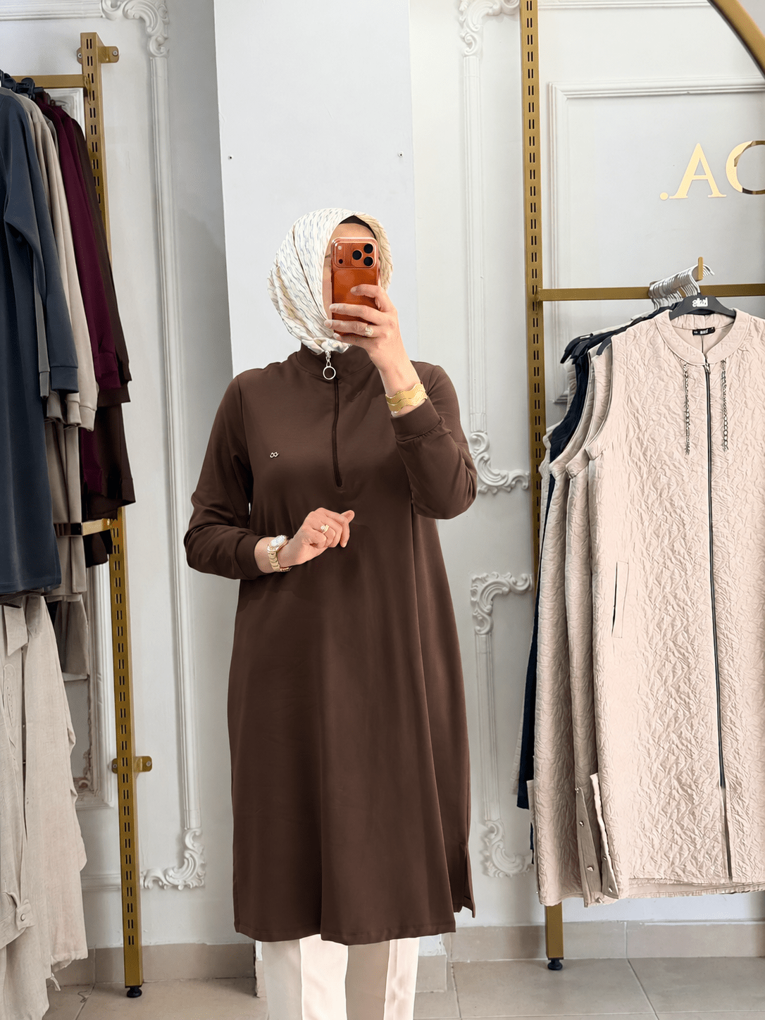Kado Fermuarlı Tunik 1010 — Kahverengi [stokoz:Y2J5SMrPCXKJgJfyQpgI%3AKahverengi%3A0%3Ah7b4rc]