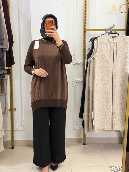 Kupra Kumaş Spor Tunik 1021 — Kahverengi [stokoz:r94xBucQlYOhms7hf9Cs%3AKahverengi%3A0%3A1mt8nr0]