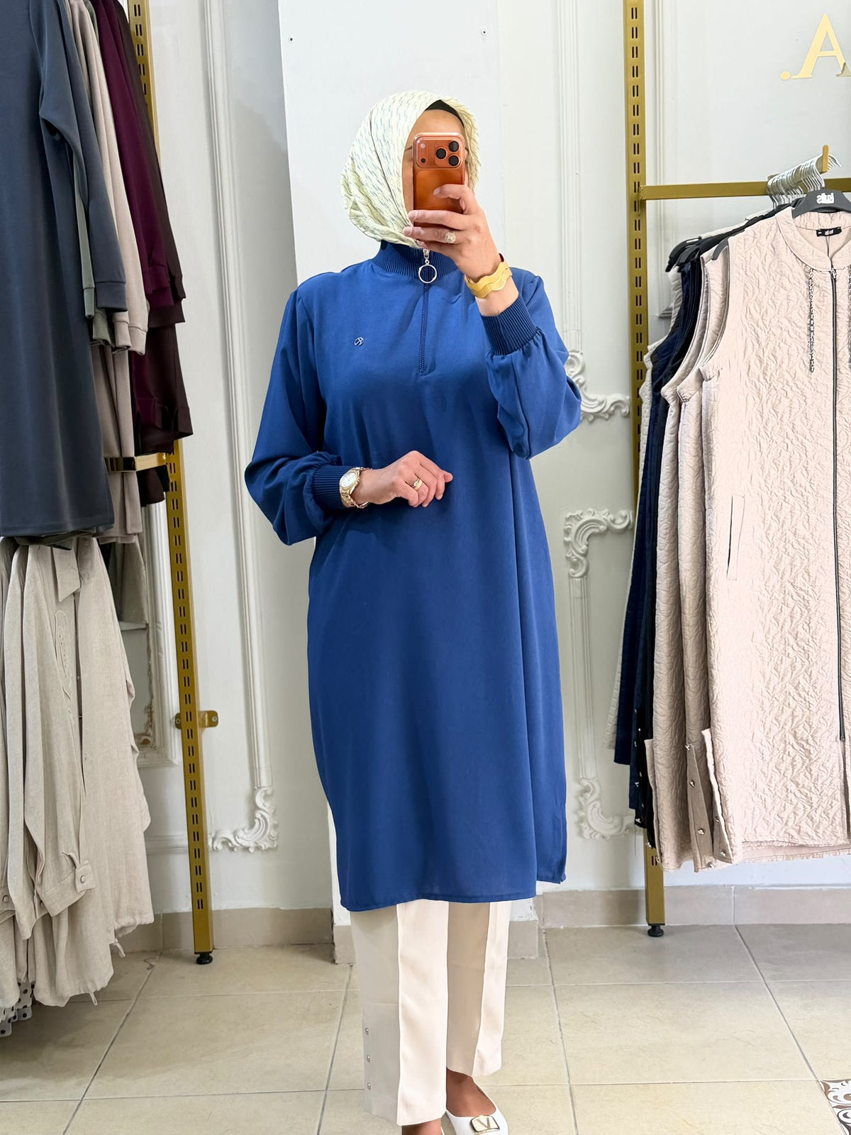 KADO DİK YAKA TUNİK 1011 — İndigo [stokoz:y7Wa48O1BmNF3tOYqsmj%3A%C4%B0ndigo%3A1%3A1y5nsqh]